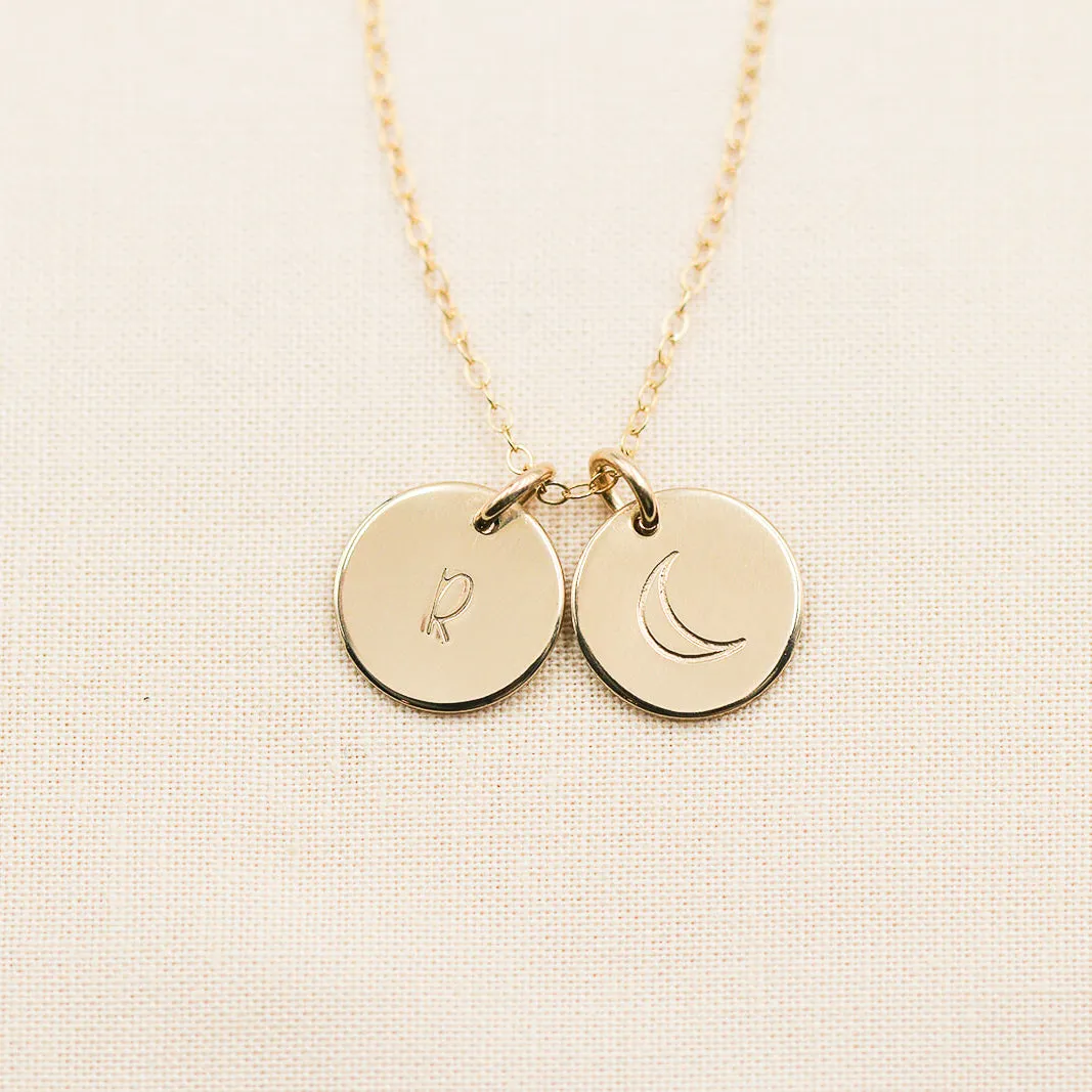 Multi Dainty Disc Necklace - 1/2” sold by Elysium Hope