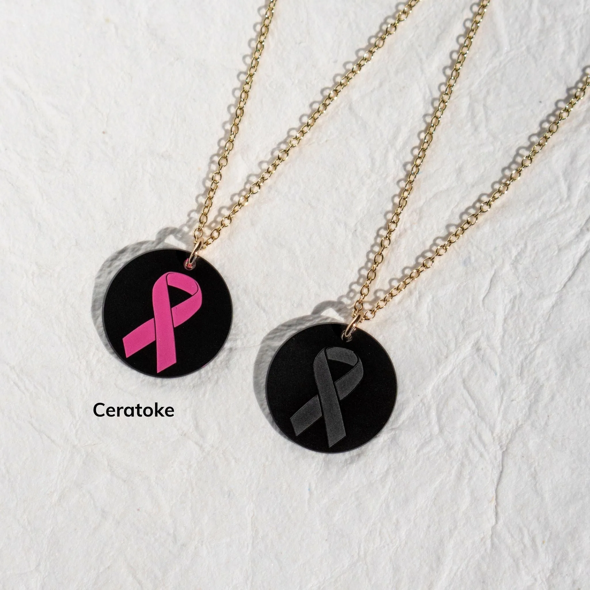 Custom Cancer Awareness Pendant – Cerakote Finish sold by Elysium Hope product image thumbnail 3