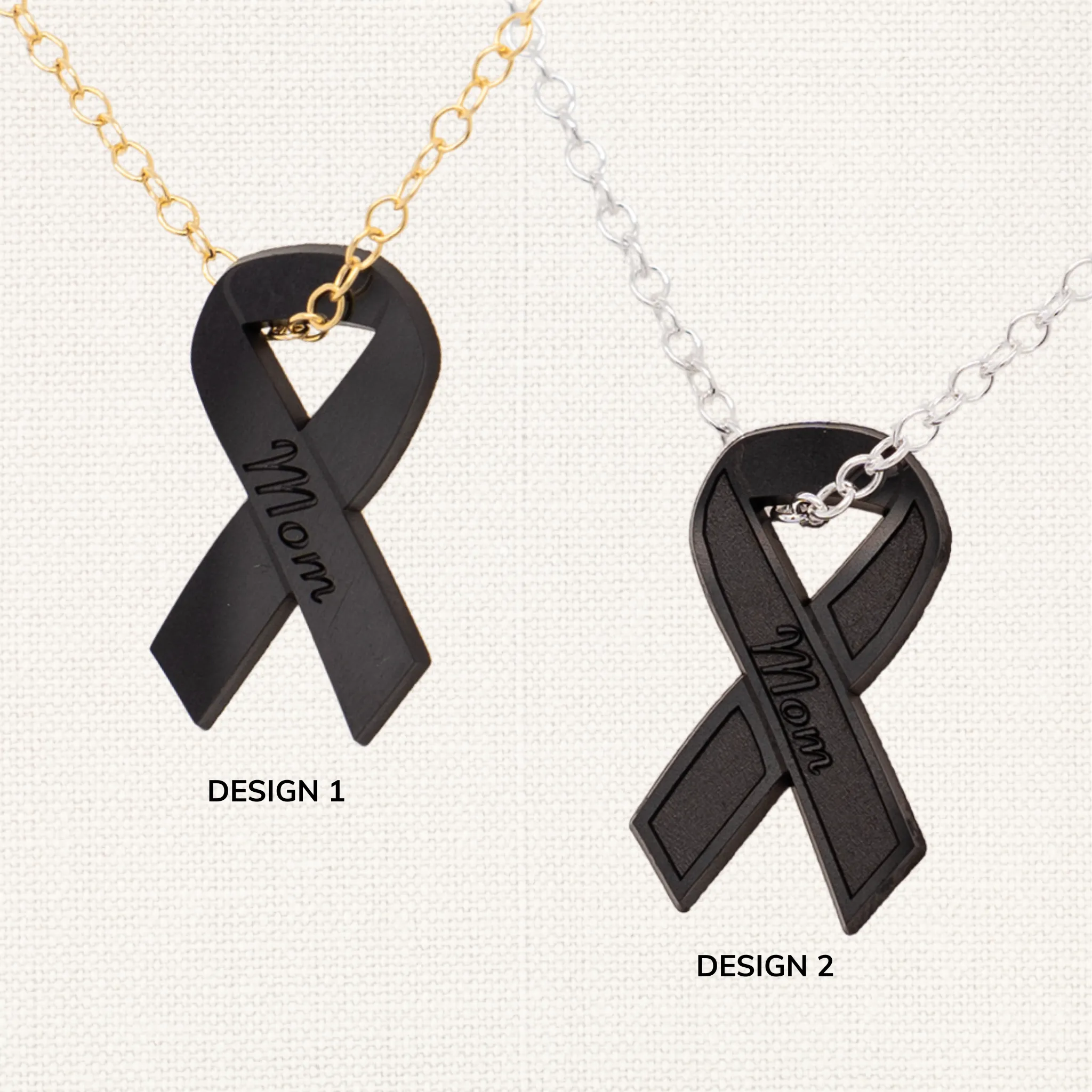 Custom Cancer Ribbon Cut-Out Pendant – Cerakote Finish sold by Elysium Hope product image thumbnail 2