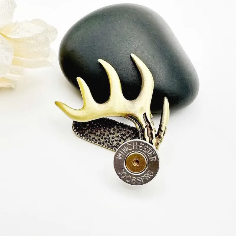 Deer Antler Shaped Bullet Hat Brim Clip sold by FloralTrip