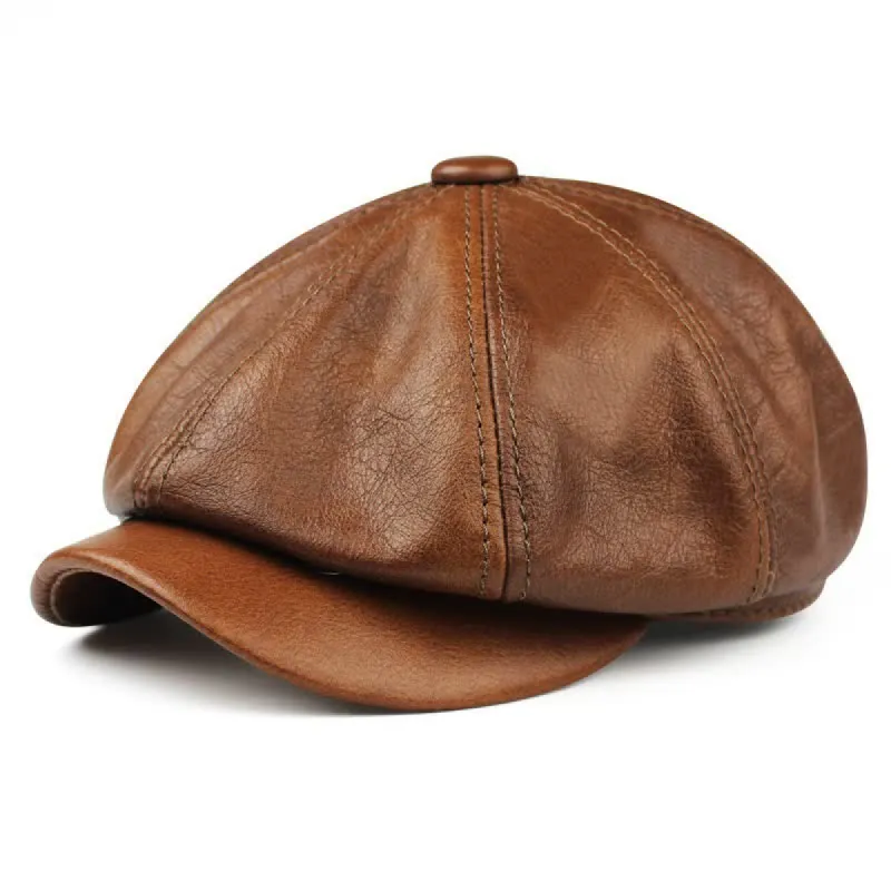 Classic Newsboy Retro Gatsby Leather Beret Hat sold by FloralTrip