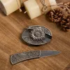 Functional DIY Hidden Knife Belt Buckle Retro Bull Ring Bundle Set sold by FloralTrip