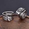 Feather Cross Hidden Blade Design Adjustable Ring sold by FloralTrip