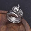 Feather Cross Hidden Blade Design Adjustable Ring sold by FloralTrip