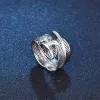 Feather Cross Hidden Blade Design Adjustable Ring sold by FloralTrip