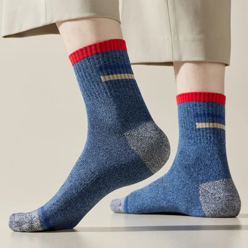 Men's Trendy Striped Pattern Crew Socks sold by FloralTrip