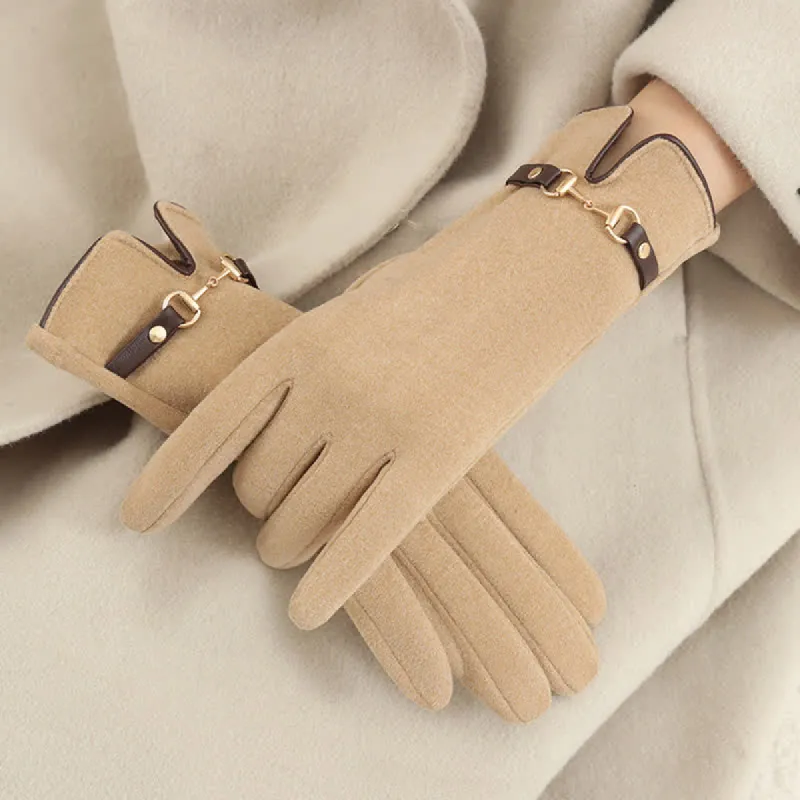 Women's Chain Plus Plush Velvet Thick Gloves sold by FloralTrip
