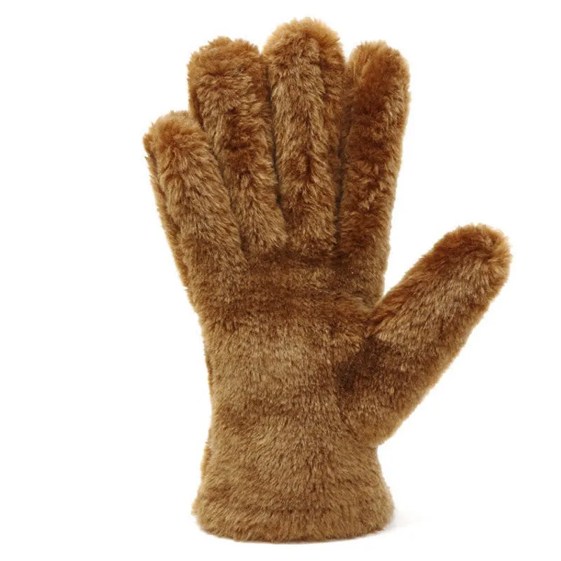 Faux Leather Imitation Wool Leather Dress Gloves sold by FloralTrip product image thumbnail 3