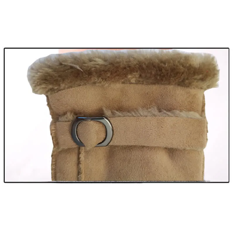 Faux Leather Imitation Wool Leather Dress Gloves sold by FloralTrip product image thumbnail 4