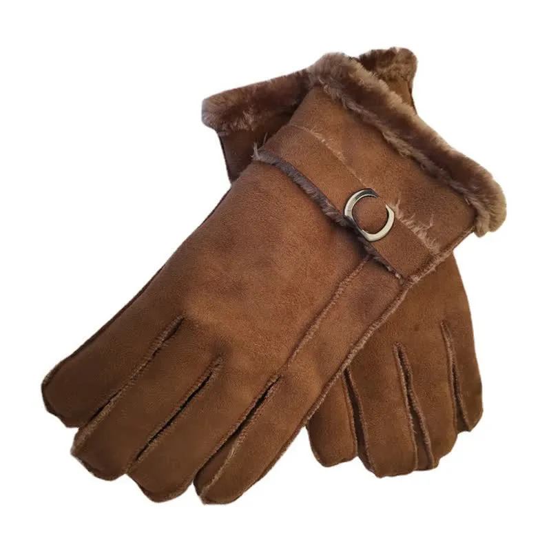 Faux Leather Imitation Wool Leather Dress Gloves sold by FloralTrip