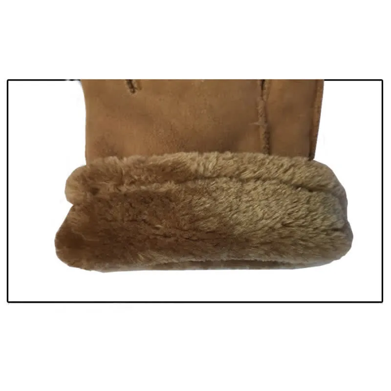 Faux Leather Imitation Wool Leather Dress Gloves sold by FloralTrip product image thumbnail 5