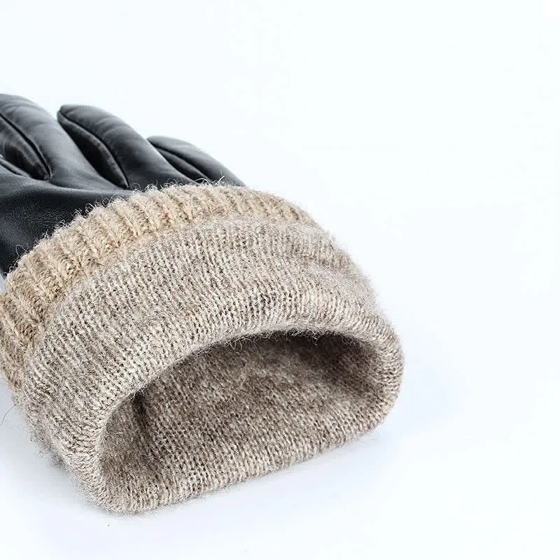 Fashionable Winter Sheepskin Thick Velvet Sheepskin Gloves sold by FloralTrip product image thumbnail 5