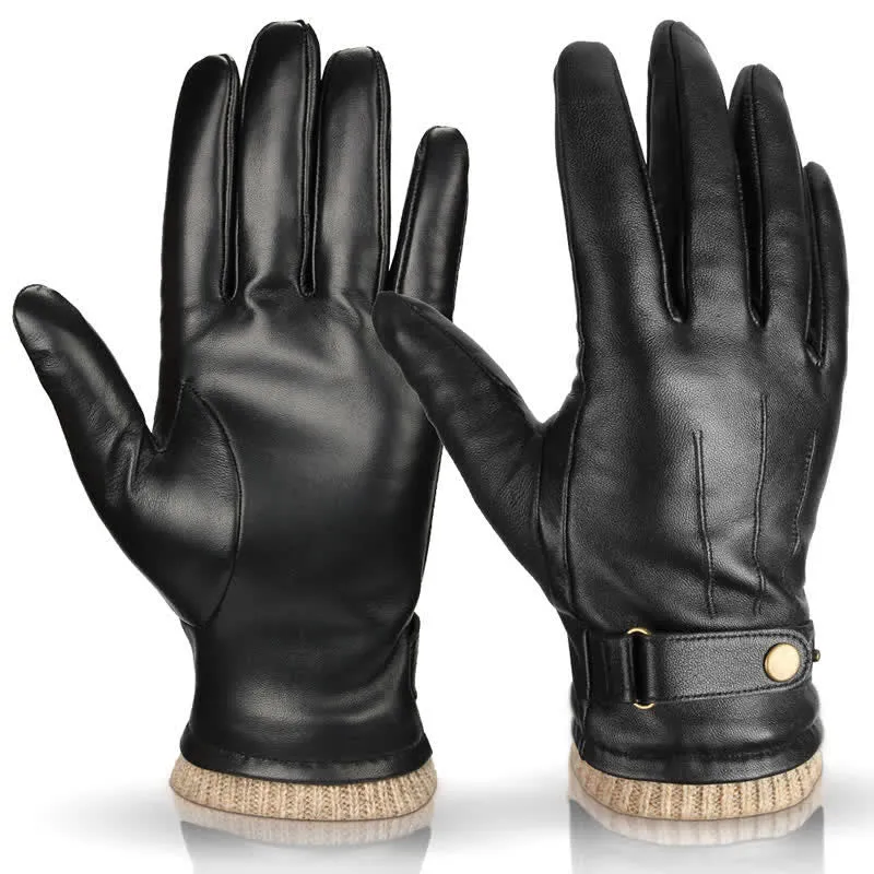 Fashionable Winter Sheepskin Thick Velvet Sheepskin Gloves sold by FloralTrip product image thumbnail 4