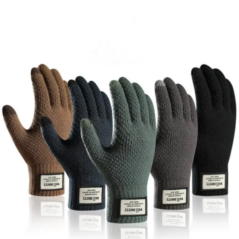 Warm Screentouch Knitting Wool Thickened Gloves sold by FloralTrip product image thumbnail 2