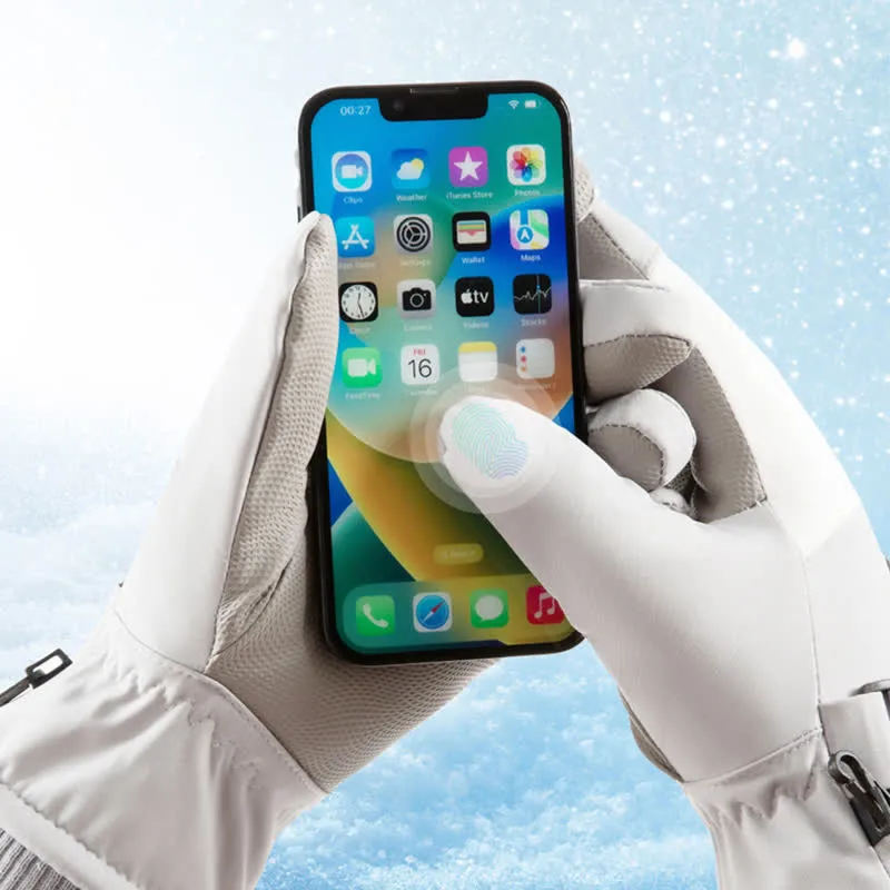 Outdoor Ski Ride Fleece Lined Waterproof Gloves sold by FloralTrip product image thumbnail 2