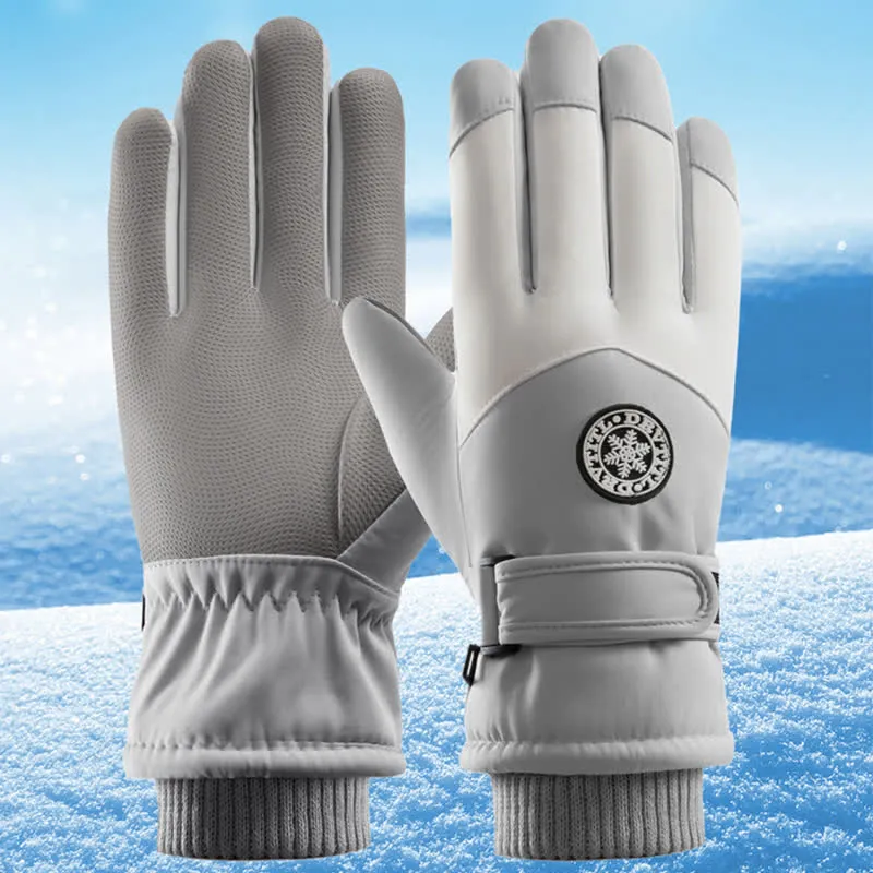 Outdoor Ski Ride Fleece Lined Waterproof Gloves sold by FloralTrip product image thumbnail 3