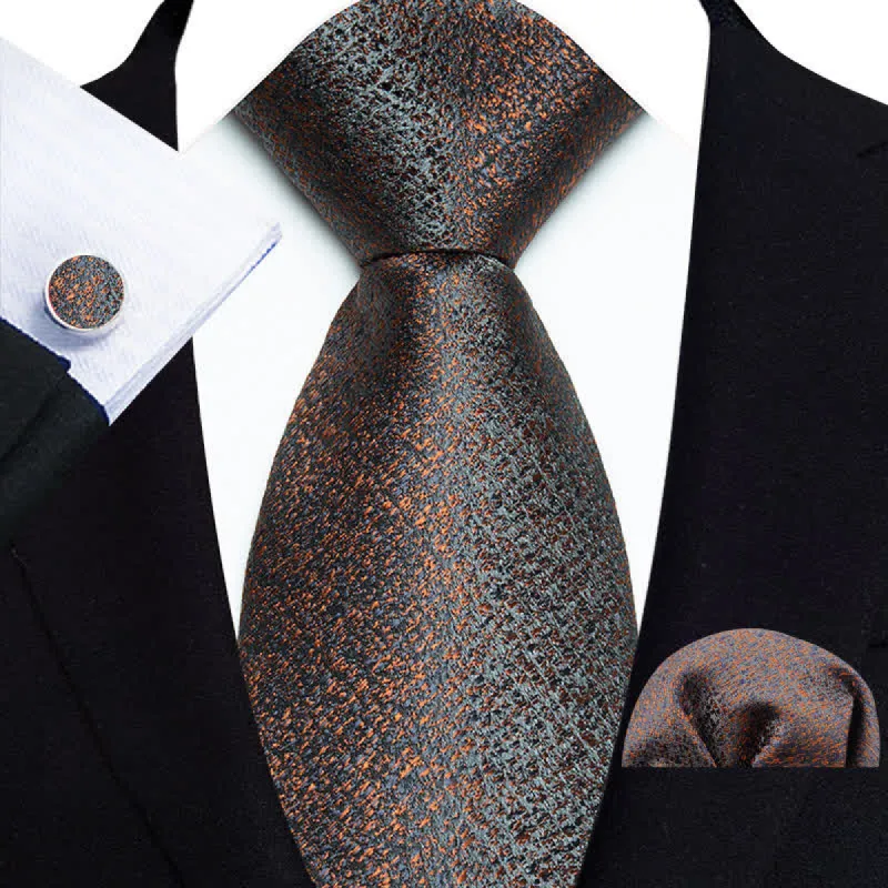 3Pcs Men's Brown Fantastic Pattern Necktie Set sold by FloralTrip