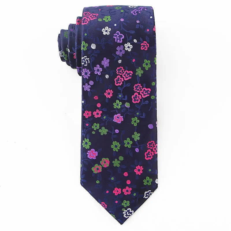 Men's Purple & Pink Flowers Print Floral Necktie sold by FloralTrip product image thumbnail 2