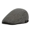 Houndstooth Plaid Check Pattern Beret Hat sold by FloralTrip