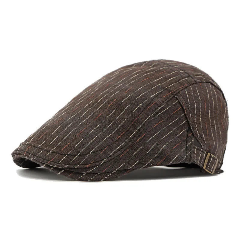 Classic Striped Casual Peaked Flat Beret Hat sold by FloralTrip