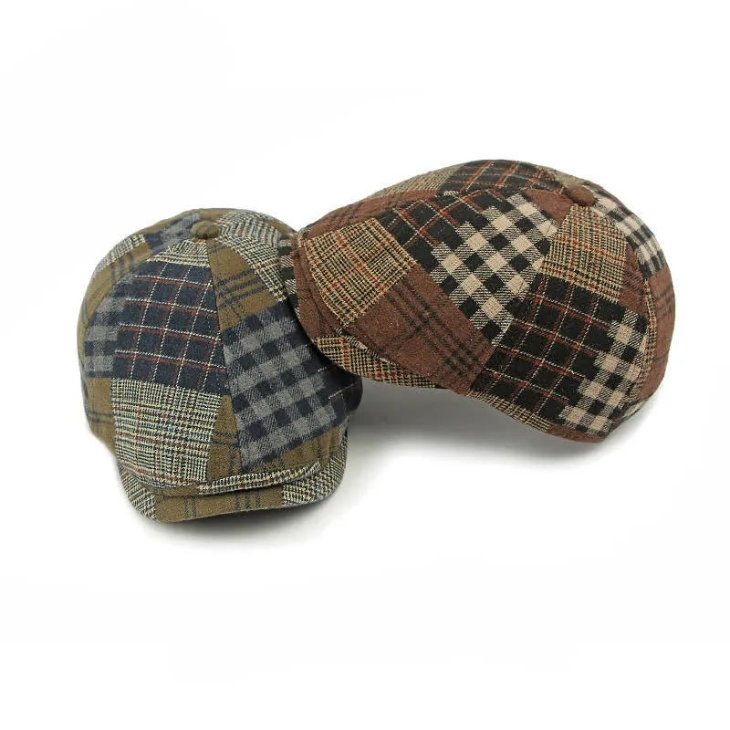 Different Classic Patchwork Plaid Newsboy Beret Hat sold by FloralTrip product image thumbnail 3