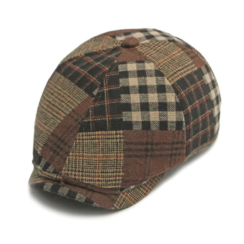 Different Classic Patchwork Plaid Newsboy Beret Hat sold by FloralTrip product image thumbnail 5