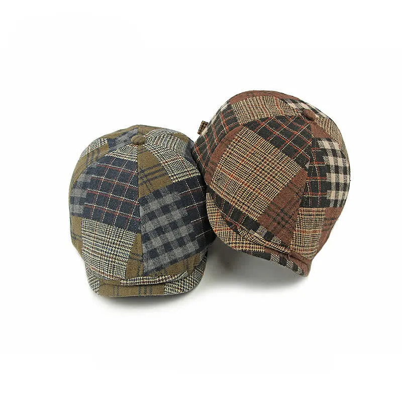 Different Classic Patchwork Plaid Newsboy Beret Hat sold by FloralTrip product image thumbnail 2