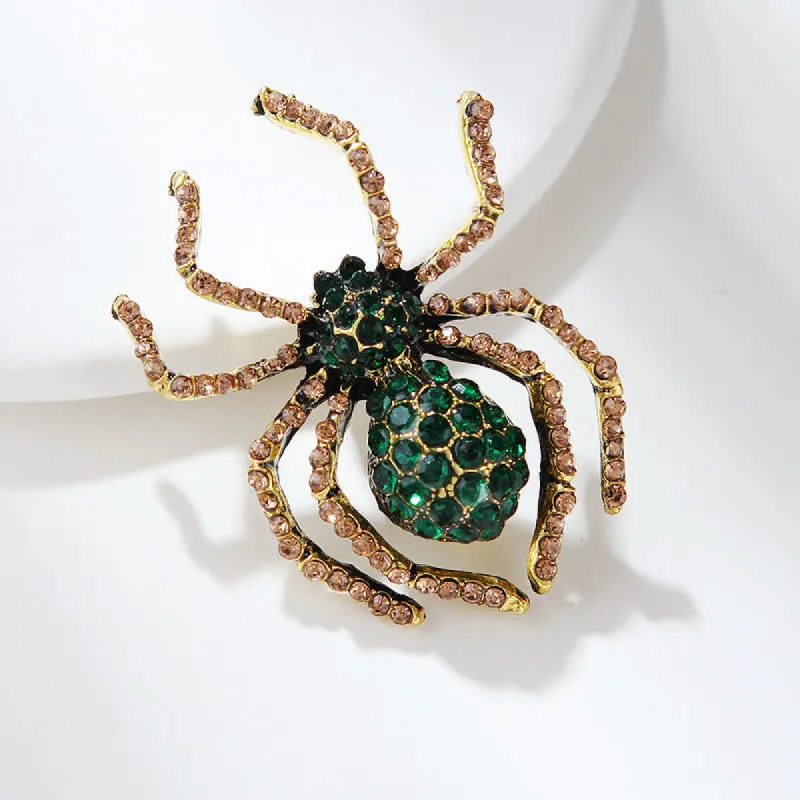 Unisex Vintage Fancy Spider Rhinestone Brooch sold by FloralTrip