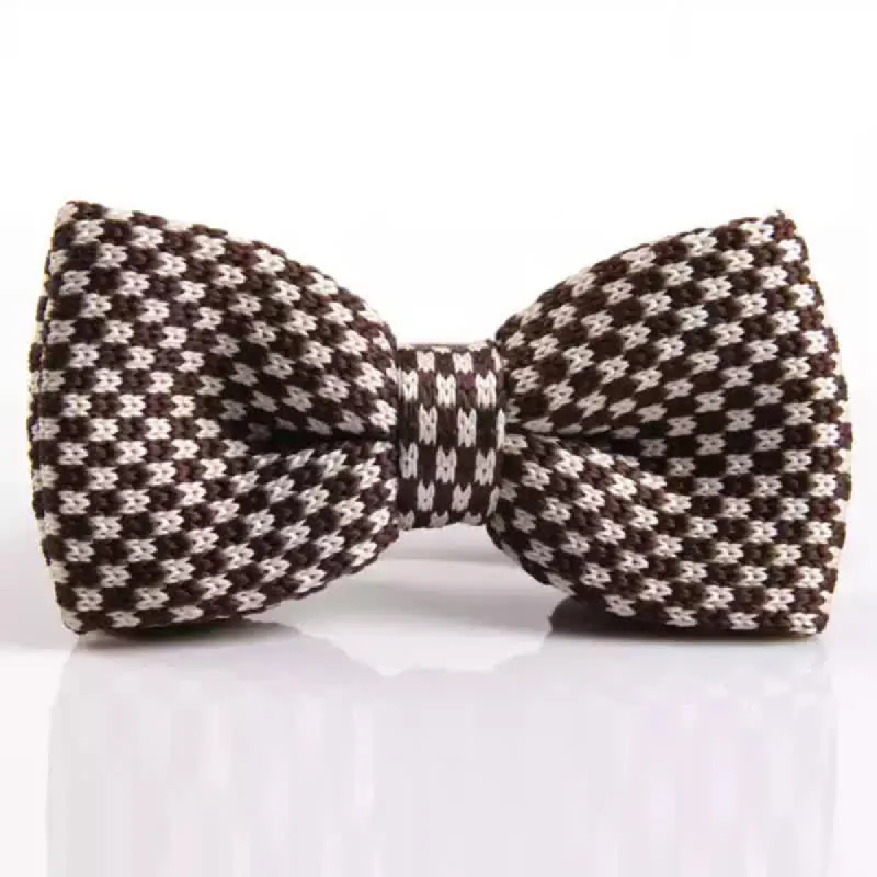 Men's Hound's Tooth Check Knitted Bow Tie sold by FloralTrip