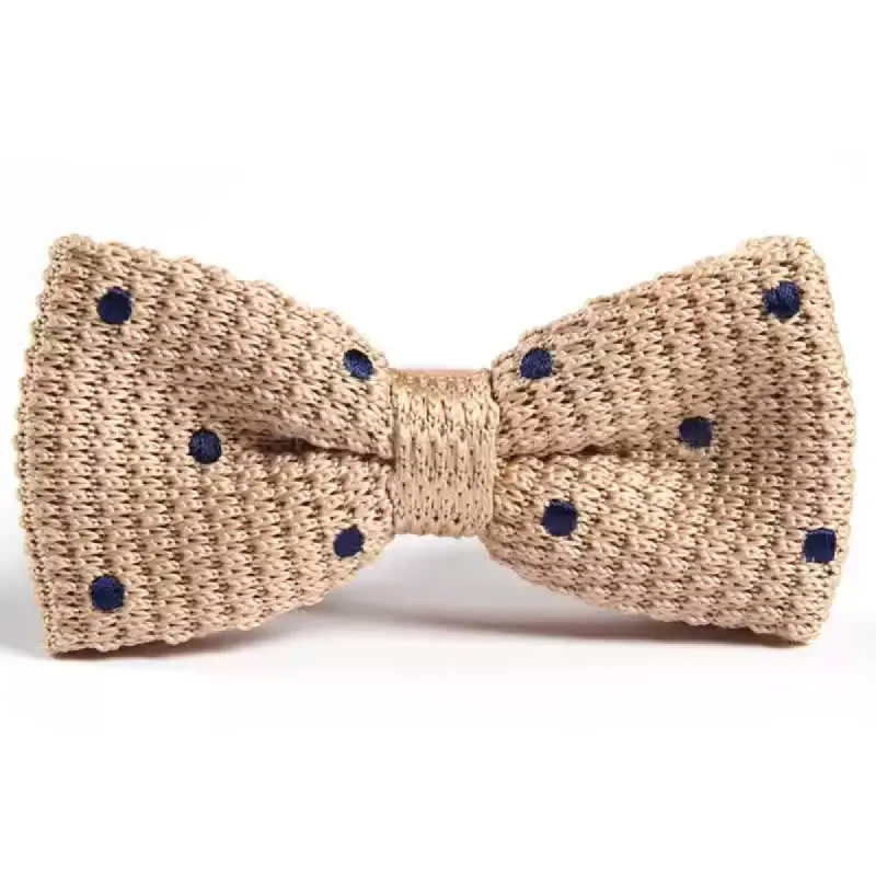 Men's Lively Polka Dotted Knitted Bow Tie sold by FloralTrip
