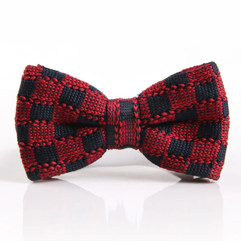 Men's Checkerboard Patch Patterned Knitted Bow Tie sold by FloralTrip