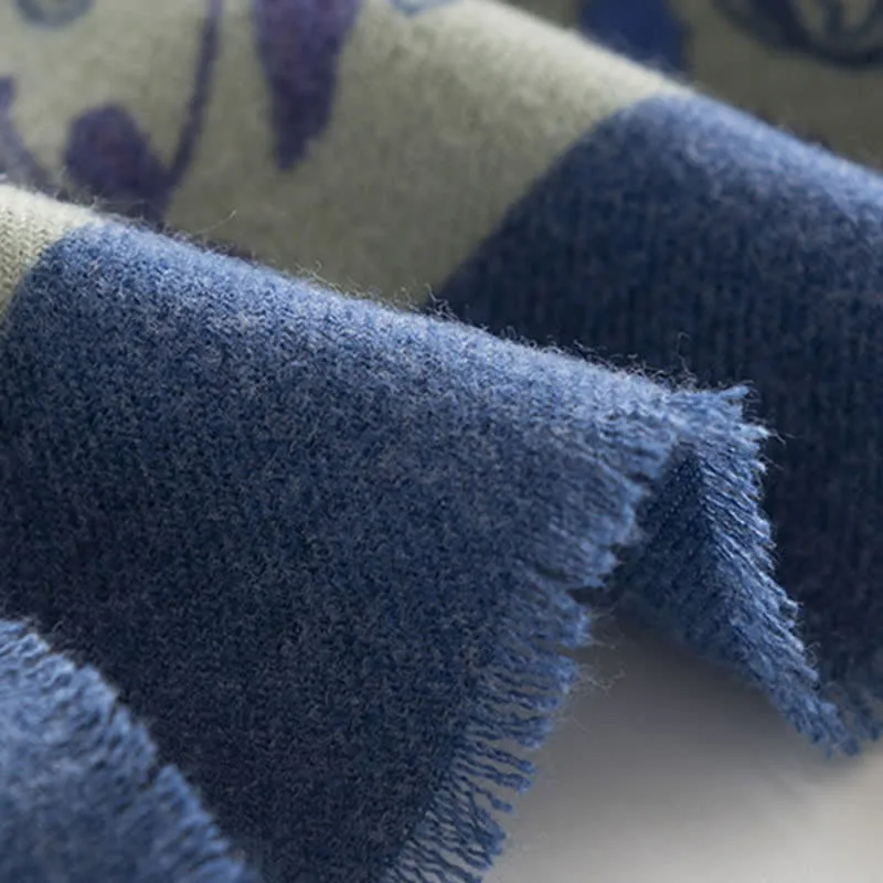 Women's Elagant Floral Contrast Border Scarf sold by FloralTrip product image thumbnail 4