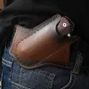 Brown Tool Carrier Folding Knife Sheath Leather Belt Bag sold by FloralTrip