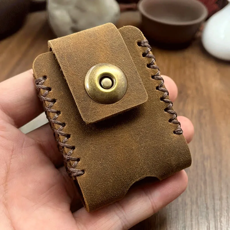 Sewing Design Handmade Lighter Holder Leather Belt Bag sold by FloralTrip