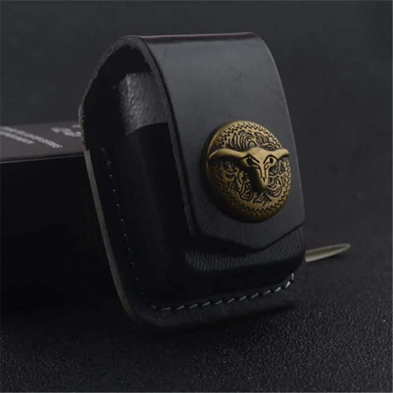 Western Bull Head Lighter Holder Leather Belt Bag sold by FloralTrip