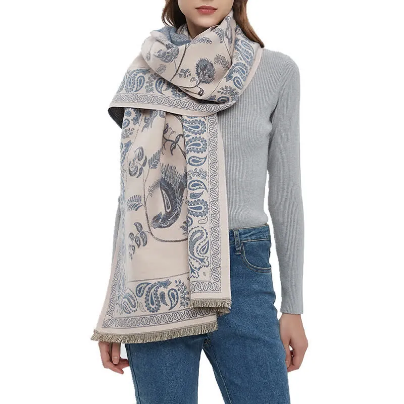 Unisex Elegance Paisley Flying Birds Pattern Scarf sold by FloralTrip