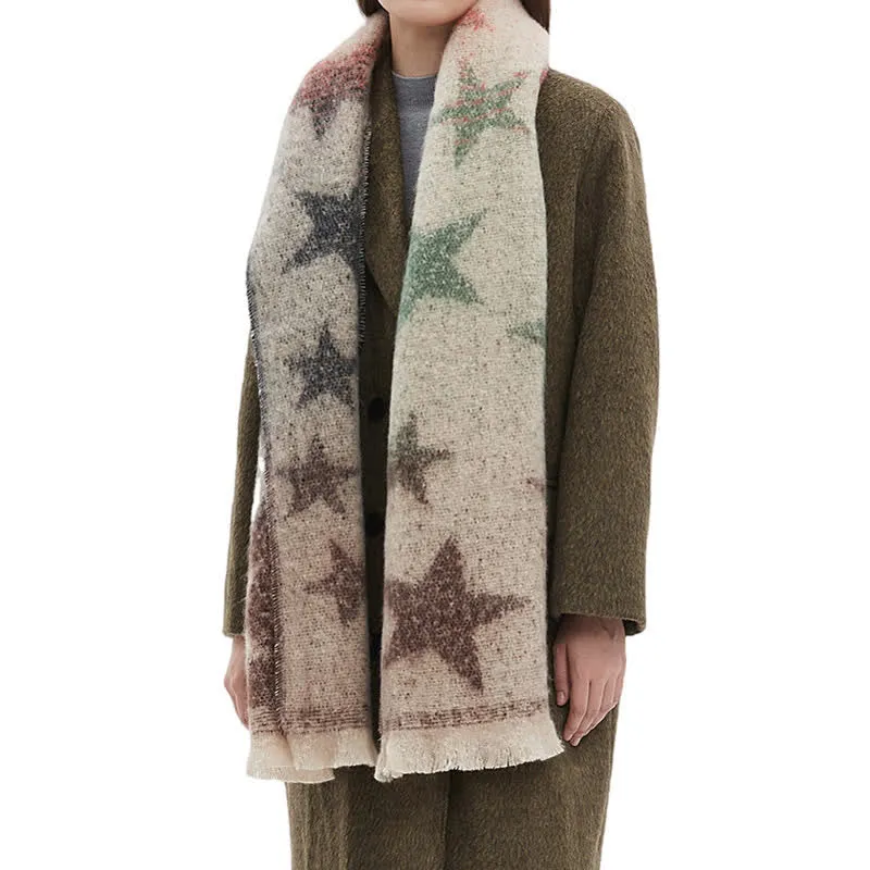 Unisex Thick Fashion Five Pointed Star Roving Scarf sold by FloralTrip product image thumbnail 4