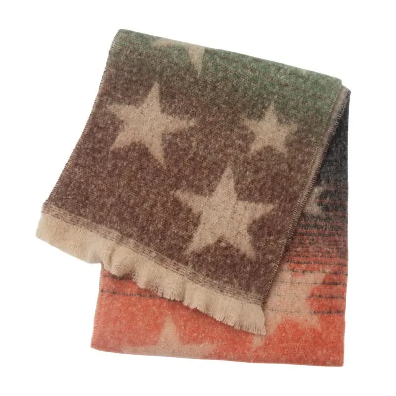 Unisex Thick Fashion Five Pointed Star Roving Scarf sold by FloralTrip product image thumbnail 5