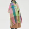 Unisex Rainbow Plaid Thickened Winter Fringe Scarf sold by FloralTrip