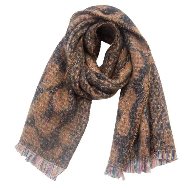 Unisex Pretty Leopard Print Short Fringe Scarf sold by FloralTrip product image thumbnail 2