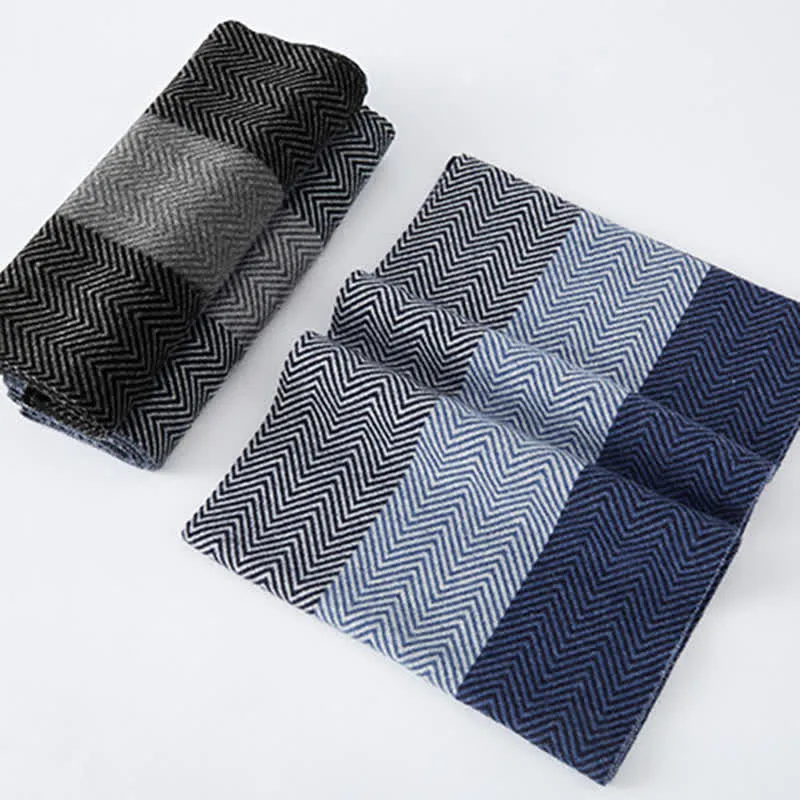Men's Luxurious Herringbone Cozy Soft Wool Scarf sold by FloralTrip product image thumbnail 3
