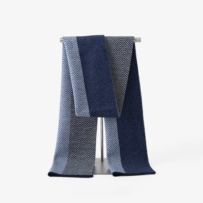 Men's Luxurious Herringbone Cozy Soft Wool Scarf sold by FloralTrip product image thumbnail 2