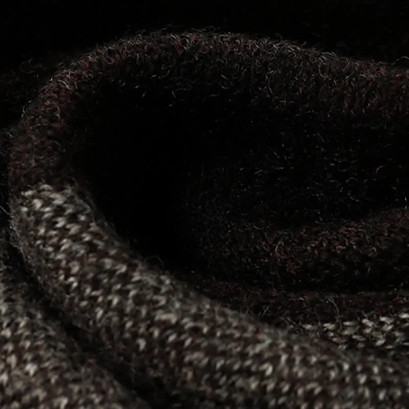 Men's Plaid Checked Contrast Color Block Wool Scarf sold by FloralTrip product image thumbnail 4