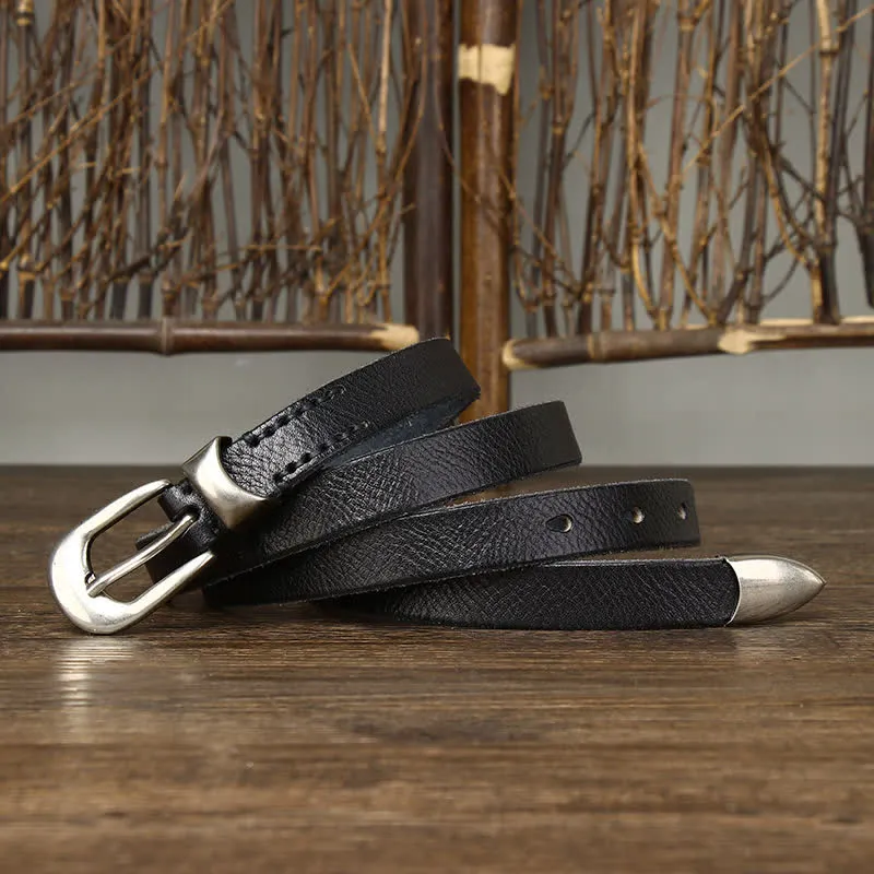 Women's Retro Narrow Skinny Waistband Leather Belt sold by FloralTrip product image thumbnail 3