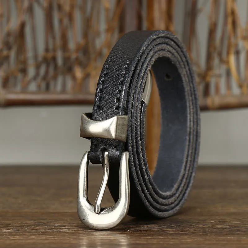 Women's Retro Narrow Skinny Waistband Leather Belt sold by FloralTrip product image thumbnail 4