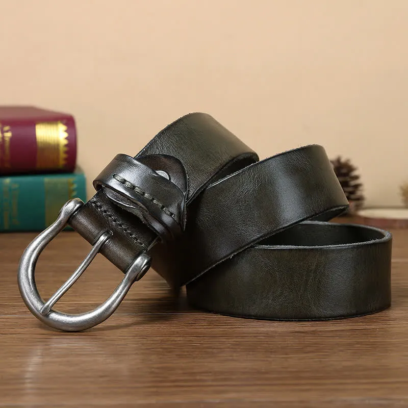 Versatile Fashion Simple Distressed Leather Belt sold by FloralTrip product image thumbnail 5