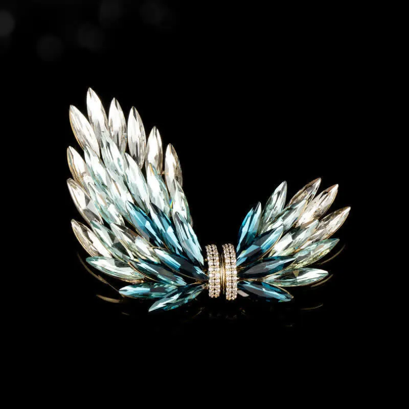 Women's Luxury Elegant Shiny Zircon Wings Brooch sold by FloralTrip