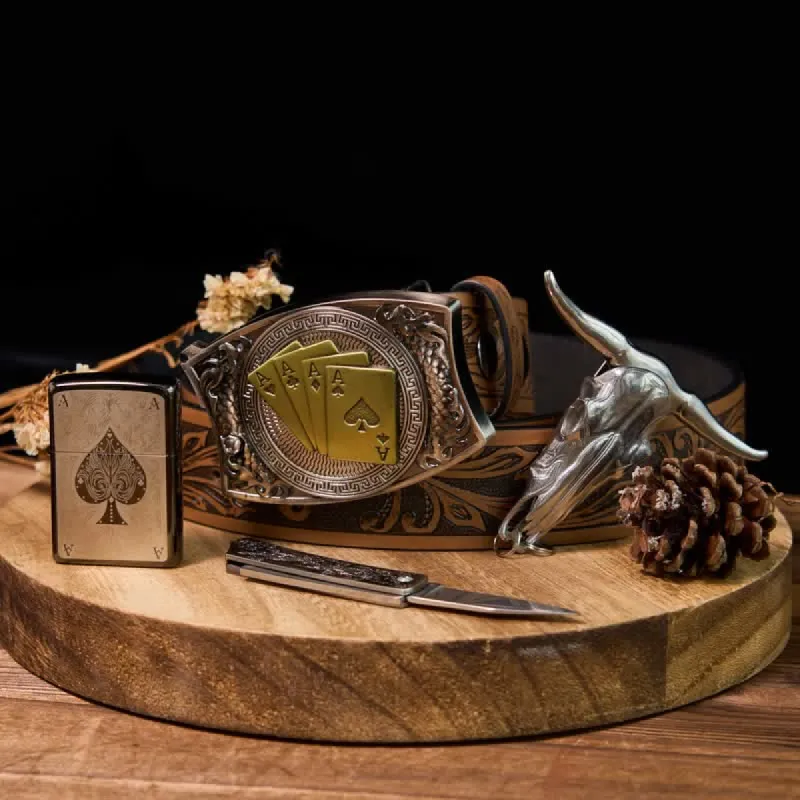 Longhorn Pendant DIY Hidden Knife Poker Belt Buckle Lighter Bundle Set sold by FloralTrip