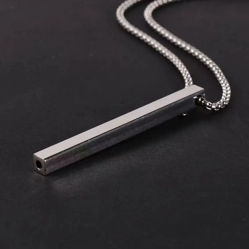 Portable Steel Needle Fashion Rectangle Pendant Necklace sold by FloralTrip product image thumbnail 3