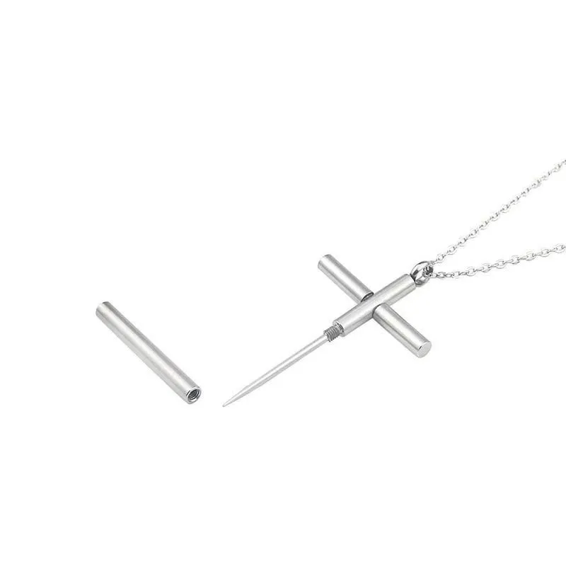 Edc Toothpick Portable Gadget Cross Pendant Necklace sold by FloralTrip product image thumbnail 3